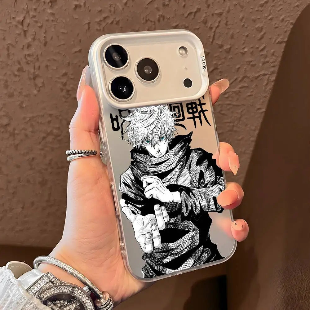 J-Jujutsu Kaisen Gojo Fashion Phone Case For IPhone 17 16 15 14 13 12 11 Pro Max Air Multicolor Matte Laser Aurora Funda