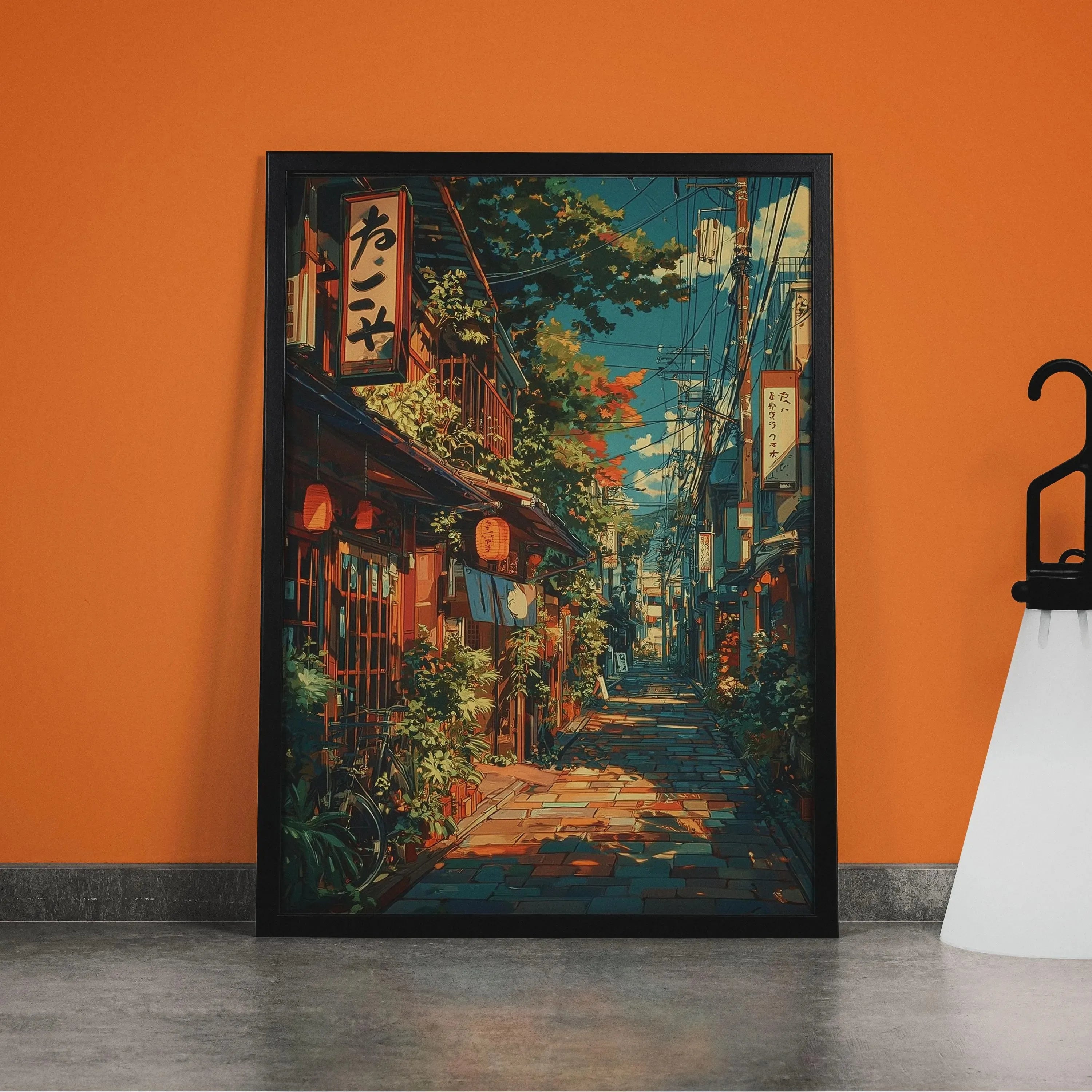 Anime Ramen Shop Food Illustration Canvas Print Tokyo City Street View Wall Poster for Modern Living Room Kitchen Home Decor