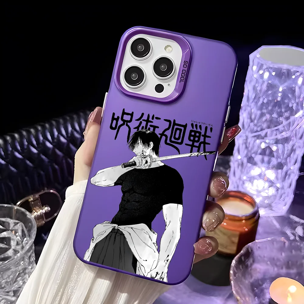 J-Jujutsu Toji Kaisen F-Fushiguro Phone Case For IPhone 16 15 14 13 12 11 Pro Max Black Purple Matte Ultra-thin Soft Candy Abraz