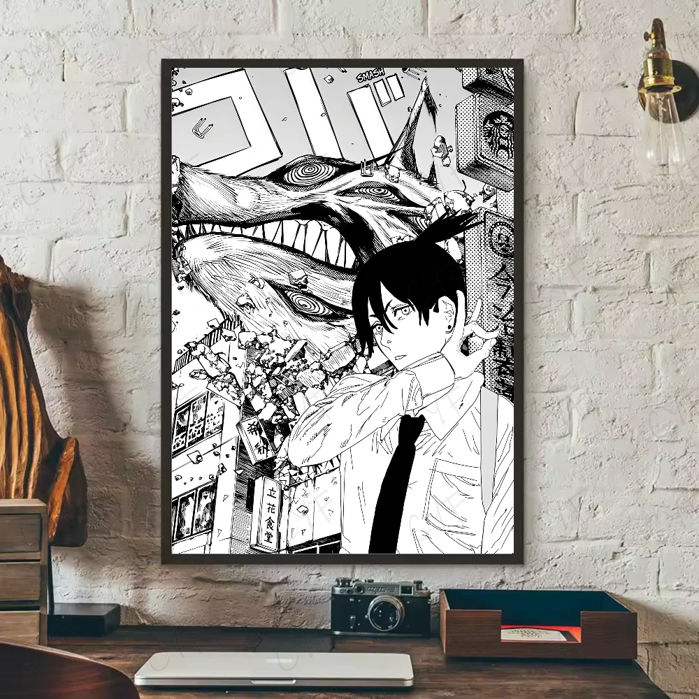 Classic Anime C-Chainsaw M-Man Poster High Quality Print Waterproof Wall Art Sticker For Bar Living Room Decor Gift