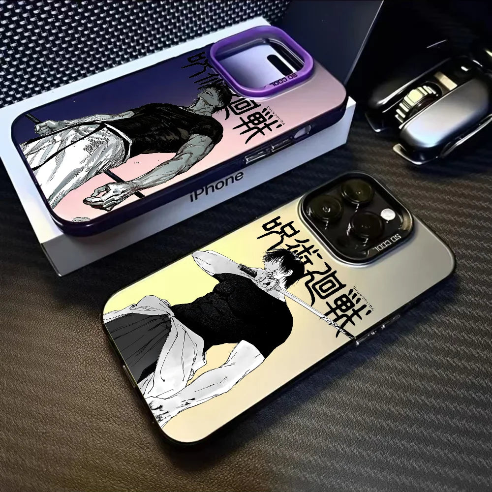 J-Jujutsu Toji Kaisen F-Fushiguro Phone Case For IPhone 16 15 14 13 12 11 Pro Max Black Purple Matte Ultra-thin Soft Candy Abraz