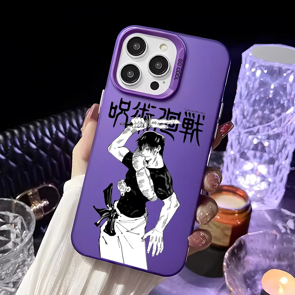 J-Jujutsu Toji Kaisen F-Fushiguro Phone Case For IPhone 16 15 14 13 12 11 Pro Max Black Purple Matte Ultra-thin Soft Candy Abraz