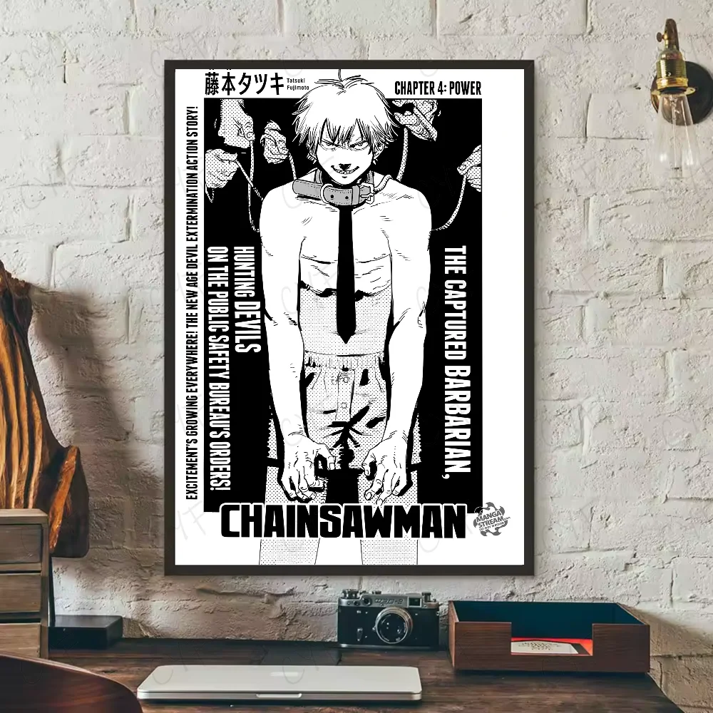 Classic Anime C-Chainsaw M-Man Poster High Quality Print Waterproof Wall Art Sticker For Bar Living Room Decor Gift