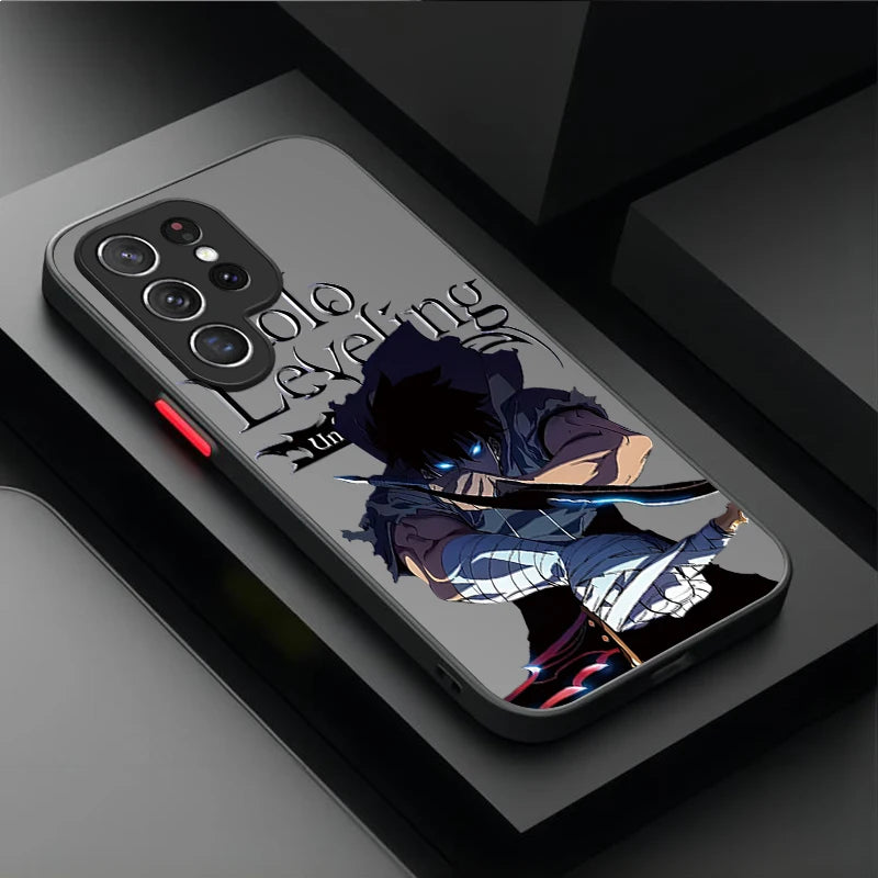 Hot Anime S-Solo Levelings Hard Phone Case For Samsung Galaxy S25 S23 S24 Ultra S22 S21 Plus FE A56 A36 A26 A16 A06 A15 5G Cover