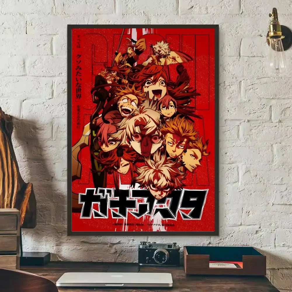 G-Gachiakuta Anime  Poster Removable Wall Sticker Self Adhesive Art Mural Home Office Living Room Dining Room Wall Decor