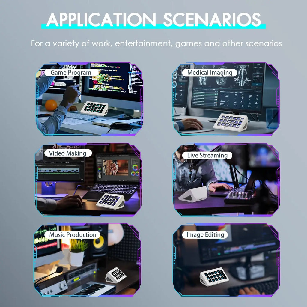 ATTACK SHARK x AJAZZ AKP153 STREAM DECK 15 Customisable Buttons Stream Deck With Versatile Side Screen