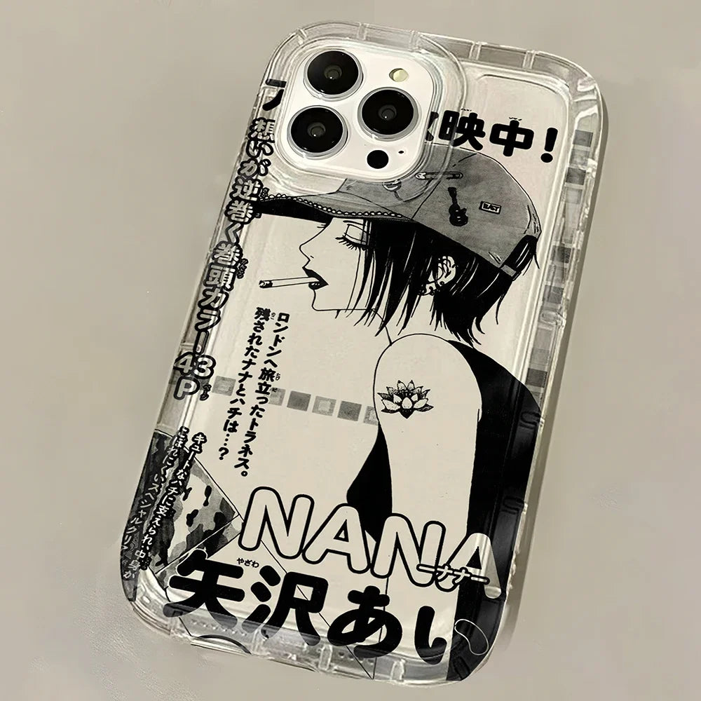 Anime Cool Nana Osaki Line New Hot Clear Case for Samsung Galaxy S10 S20 S20 S21 S21 S22 S23 S24 Ultra Plus 5G Airbag Shockproof