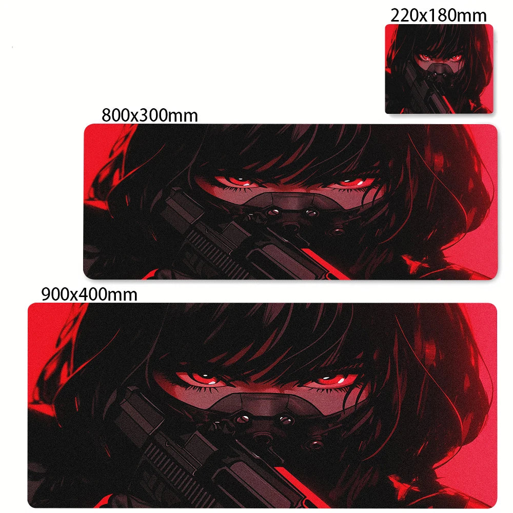 Large Gaming Mosue Pad Premium Mousepad Gamer Mask Girl Anime Mouse Mat XXL 90x40cm Deskmat Computer Keyboard Pads Office Carpet