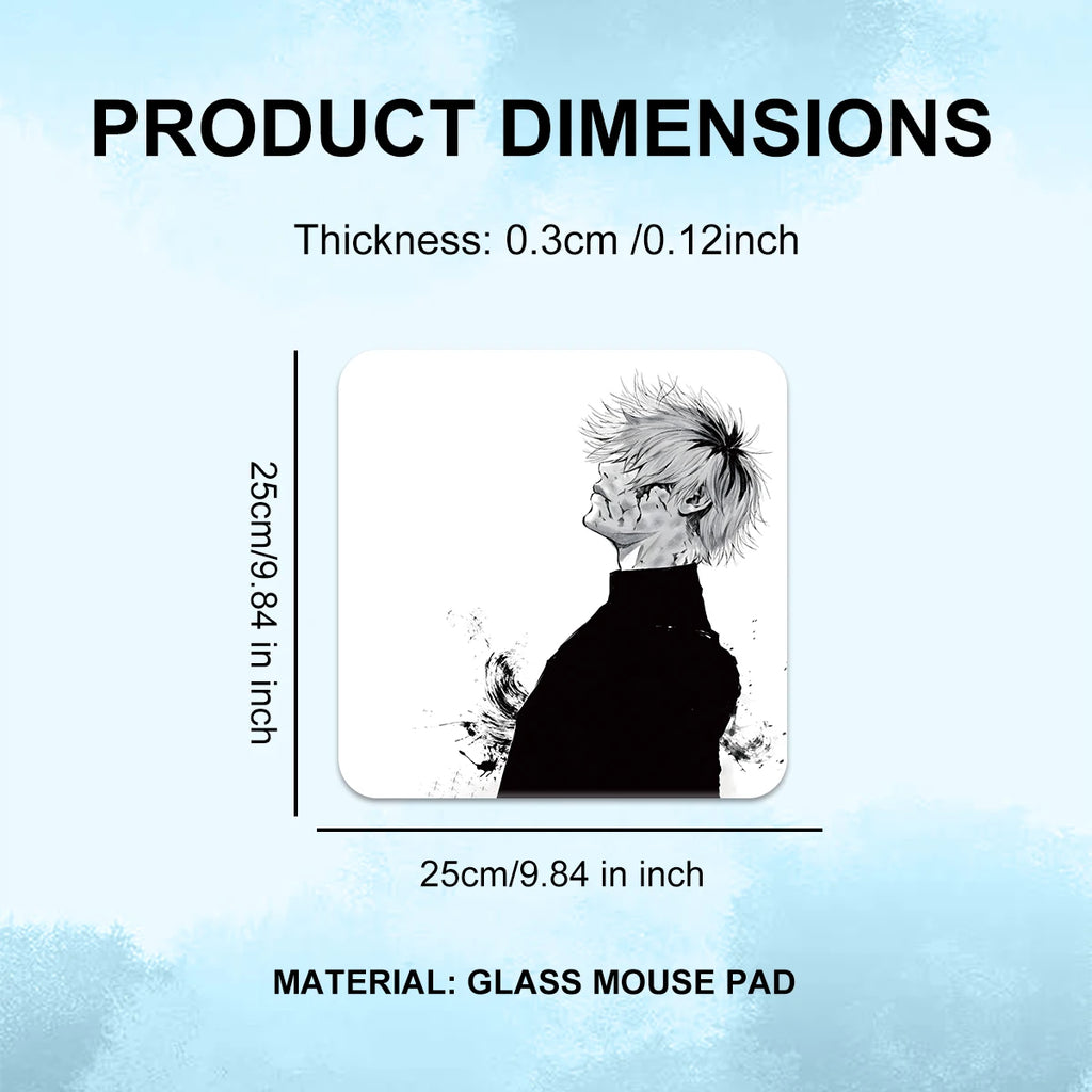 Glass Ink-Style Anime Mouse Pad,Smooth Control, Dominate the Game,Precise Speed Boost, Durability,Gaming Must-Have