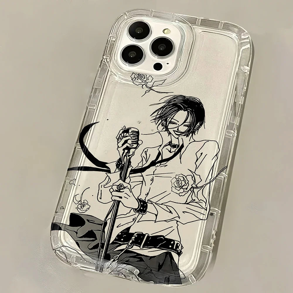 Anime Cool Nana Osaki Line New Hot Clear Case for Samsung Galaxy S10 S20 S20 S21 S21 S22 S23 S24 Ultra Plus 5G Airbag Shockproof
