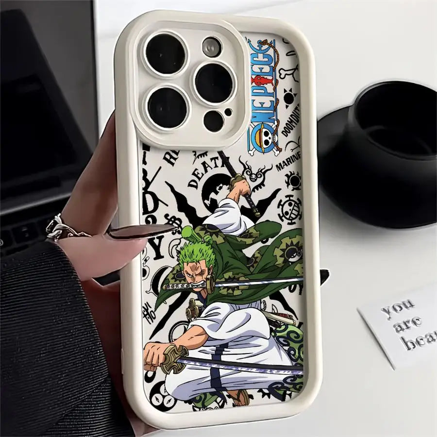 Phone Cover Case for iPhone 17 11 15 Plus 14 16 Pro Max 11Pro 12 Pro 13 Air One Piece Cool Luffy And Zoro