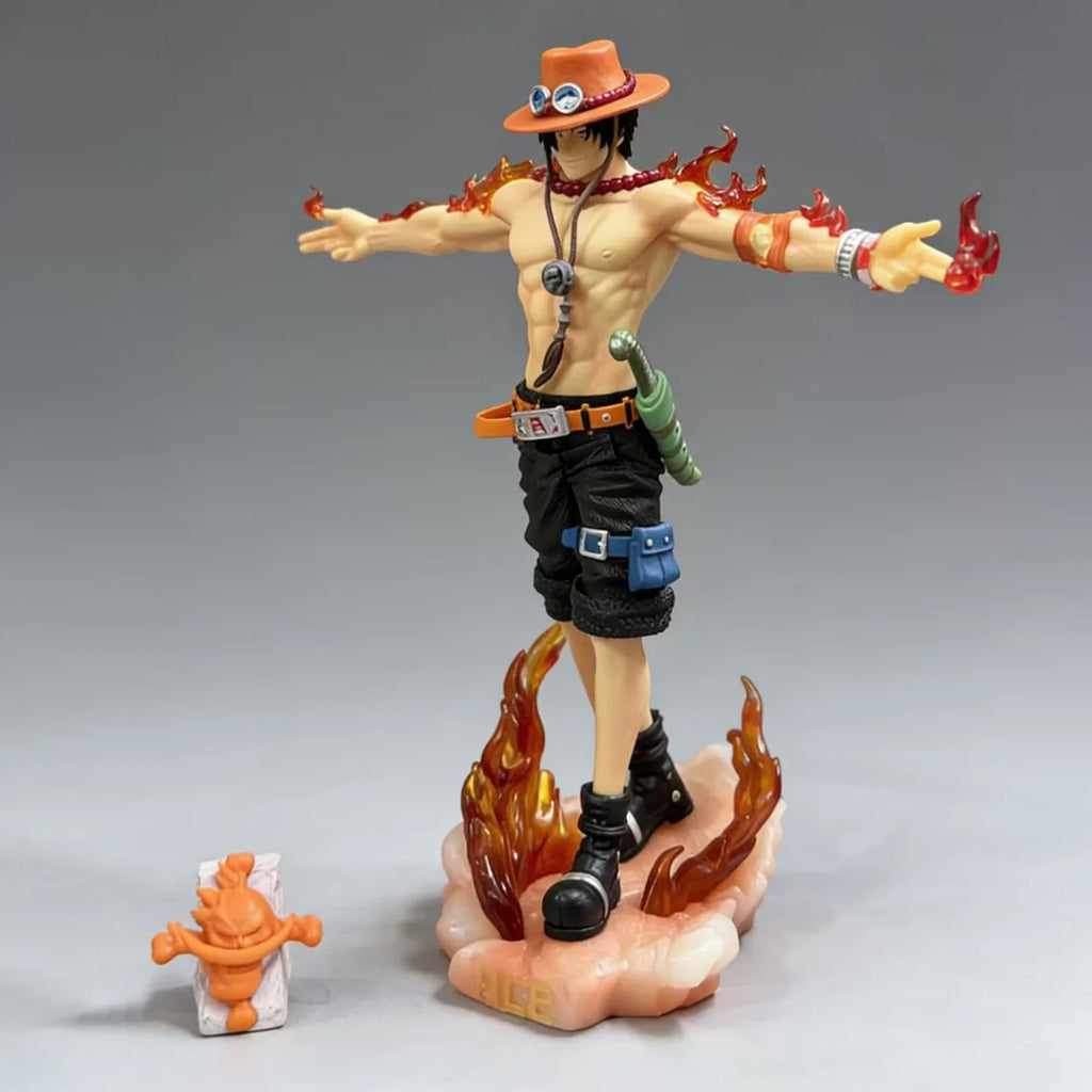 28cm Anime One Piece Ace Figure Portgas D Ace Action Figurine PVC Statue Collectible Model Toys for childern christmas Gifts