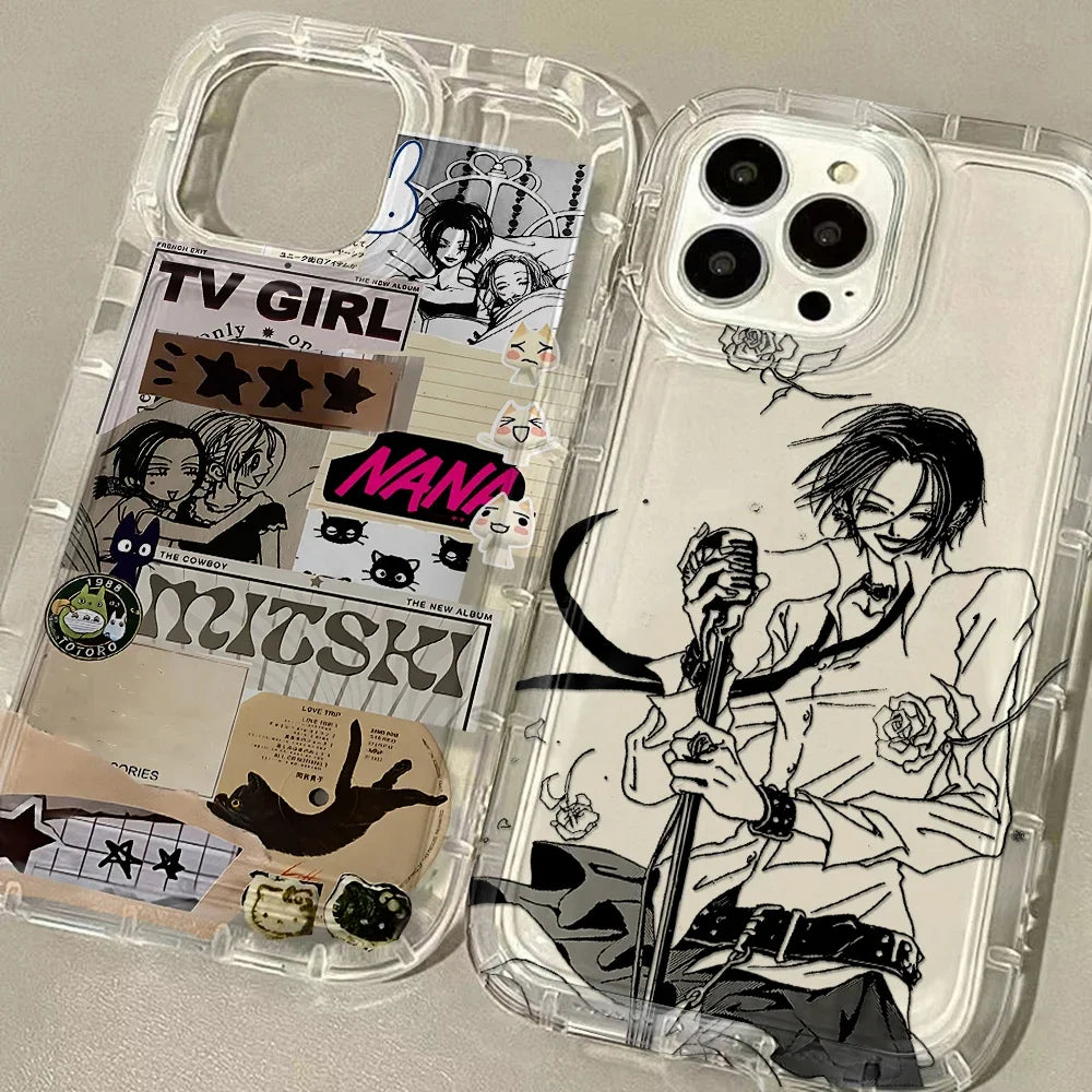 Anime Cool Nana Osaki Line New Hot Clear Case for Samsung Galaxy S10 S20 S20 S21 S21 S22 S23 S24 Ultra Plus 5G Airbag Shockproof