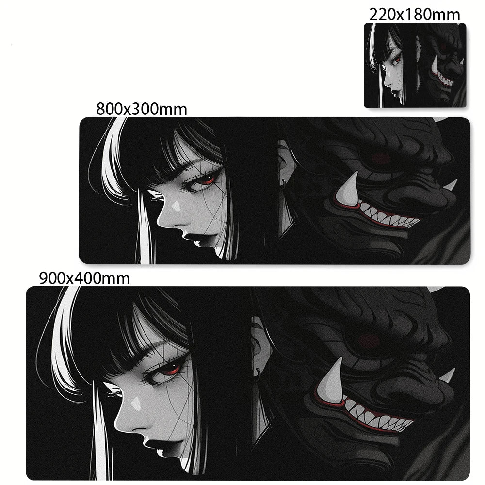 Large Gaming Mosue Pad Premium Mousepad Gamer Mask Girl Anime Mouse Mat XXL 90x40cm Deskmat Computer Keyboard Pads Office Carpet