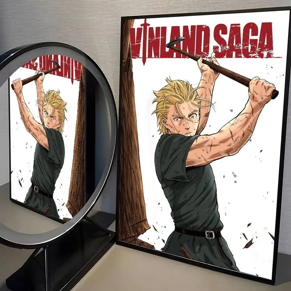 VINLAND anime SAGA Poster HD home decor sticky wall waterproof home living room bar aesthetic decor
