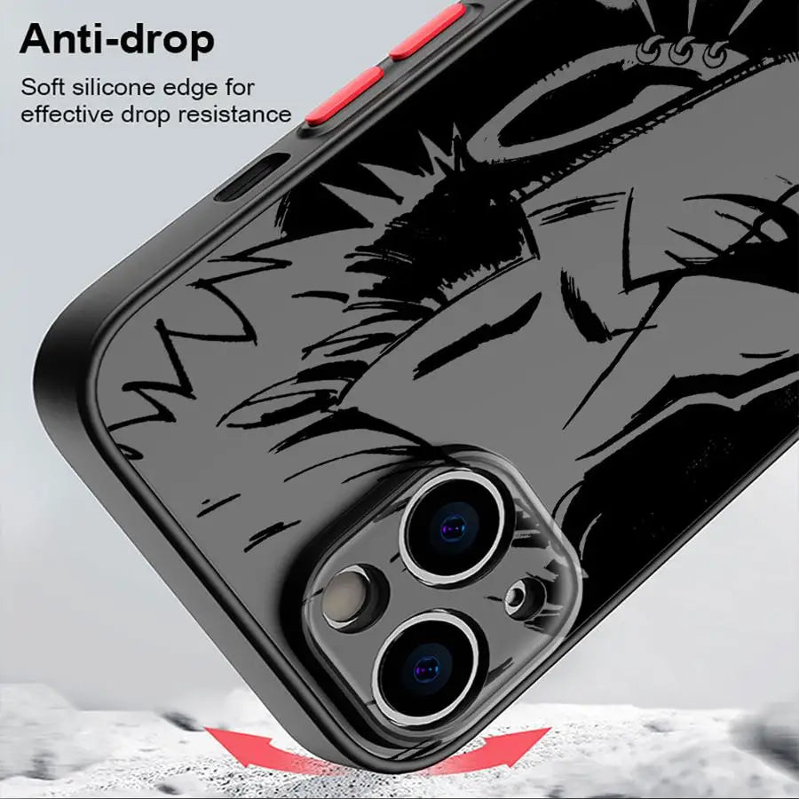 Anime One Piece Boy Black Edge Shell Case for Apple iPhone 13 Pro 12 Mini 16 11 Max 14 11 16e 15 XR XS