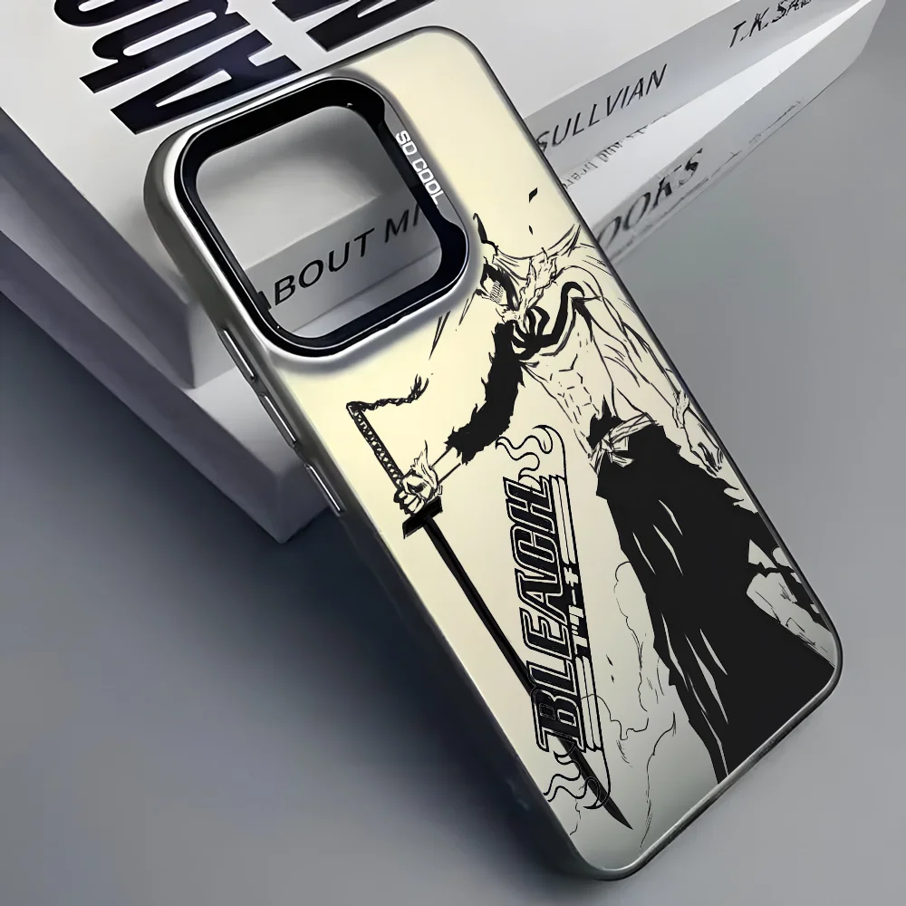 Japan B-Bleachs K-Kurosaki Ichigo Phone Case For IPhone 16 15 14 13 12 11 Pro Max Black Purple Matte Ultra-thin Soft Candy Abraz