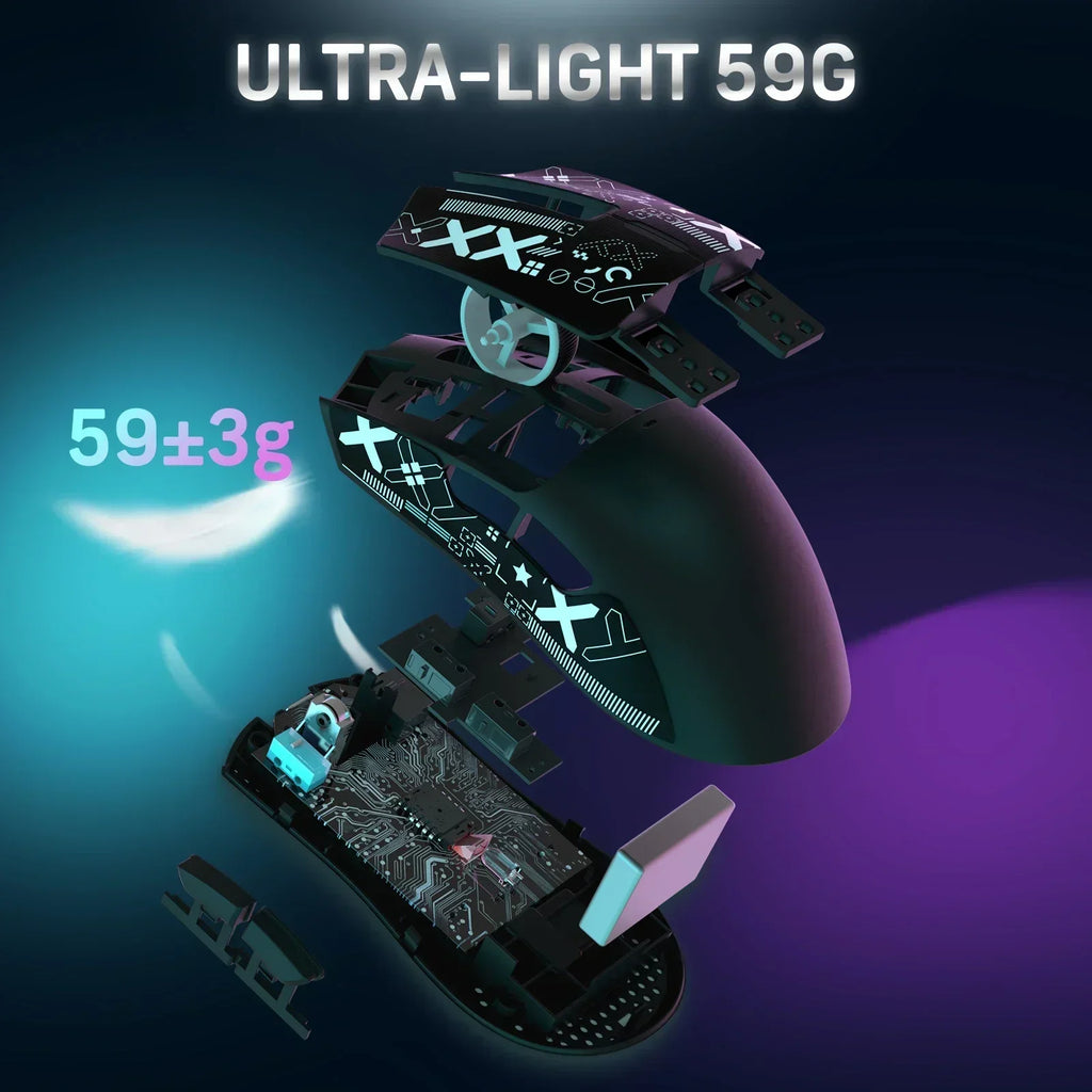 ATTACK SHARK X11 Wireless Gaming Mouse Charging Dock PixArt PAW3311 BT/2.4G Wireless/Wired Gaming Sensor Gift Anti-slip Sticker