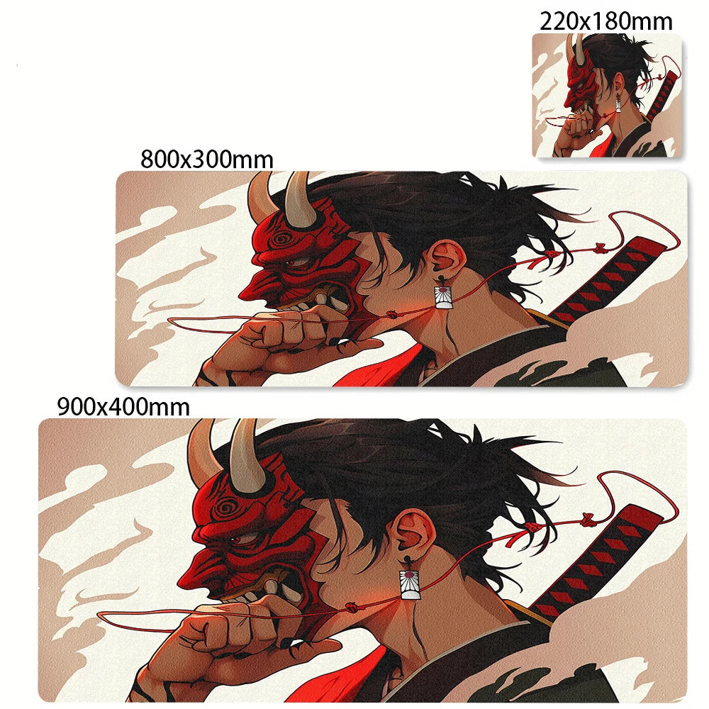 Large Gaming Mosue Pad Premium Mousepad Gamer Mask Girl Anime Mouse Mat XXL 90x40cm Deskmat Computer Keyboard Pads Office Carpet