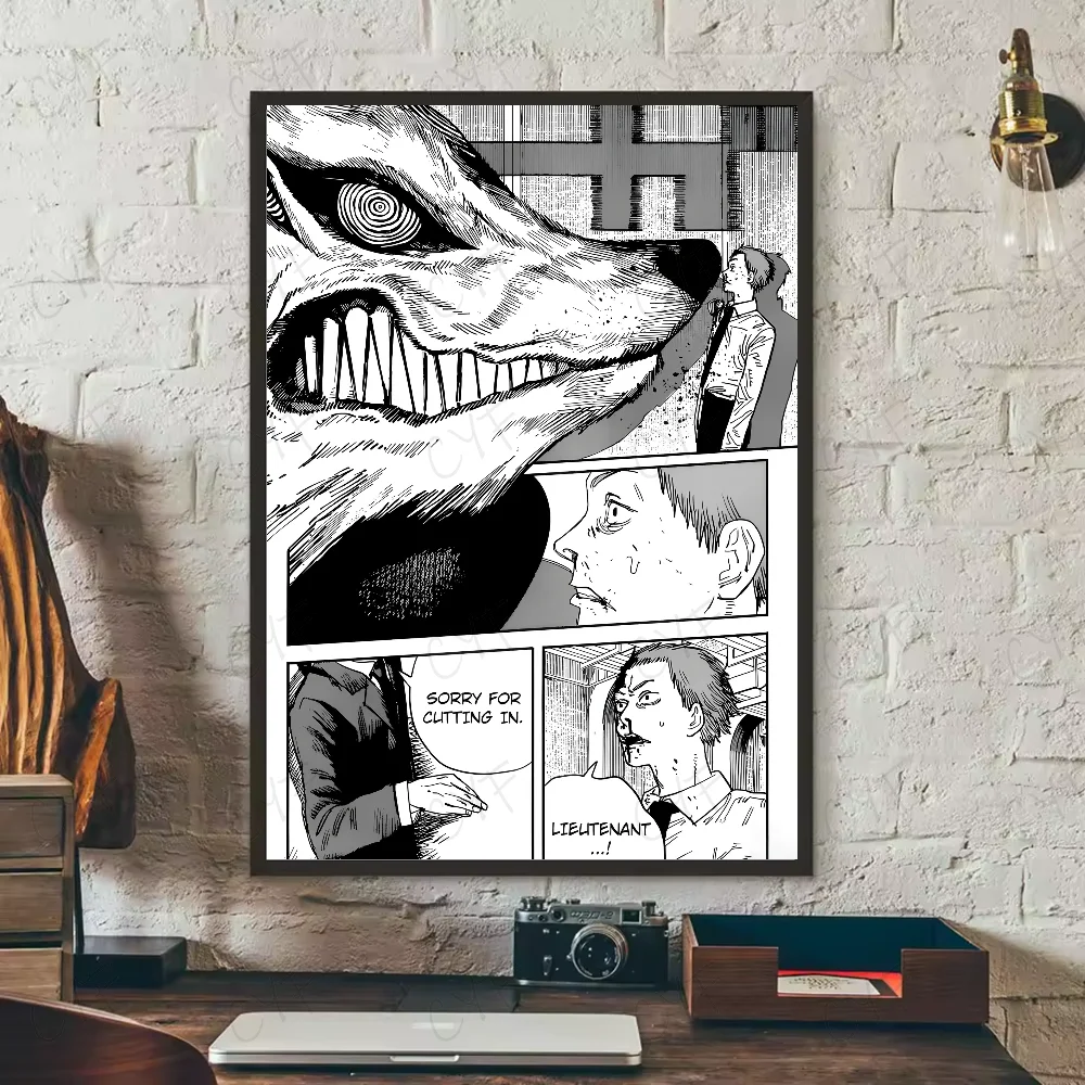 Classic Anime C-Chainsaw M-Man Poster High Quality Print Waterproof Wall Art Sticker For Bar Living Room Decor Gift