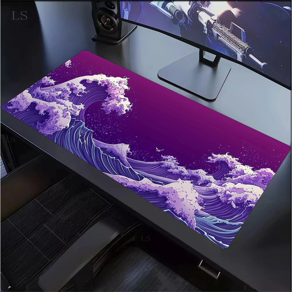 White Sakura Deskmat Japan Cherry Blossom MousePad Office Gaming Mouse pad Keyboard Pad Non-Slip Office Carpet Laptop Mouse Mats