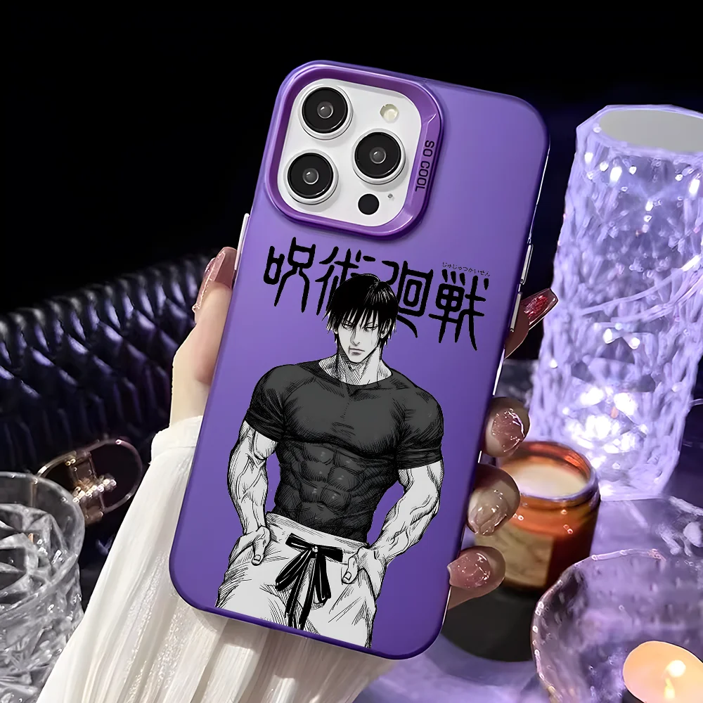 J-Jujutsu Toji Kaisen F-Fushiguro Phone Case For IPhone 16 15 14 13 12 11 Pro Max Black Purple Matte Ultra-thin Soft Candy Abraz