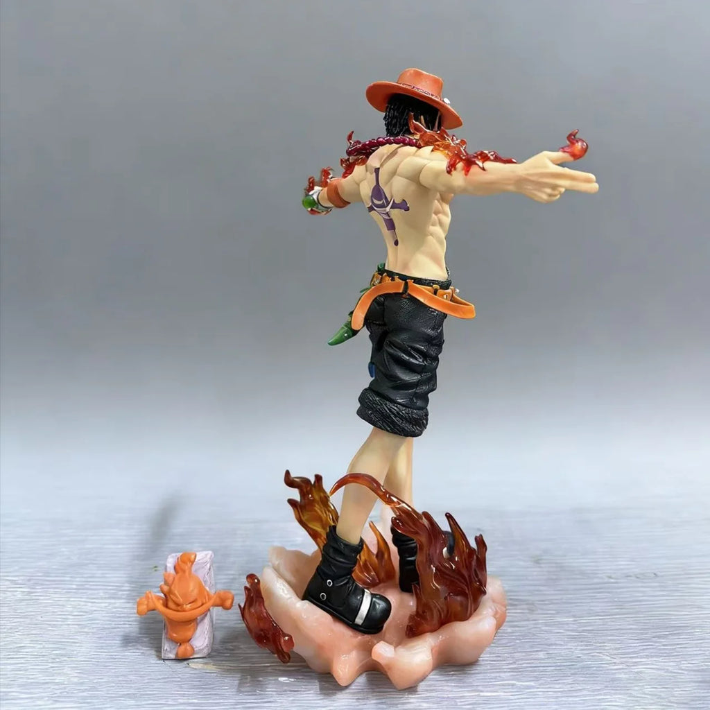 28cm Anime One Piece Ace Figure Portgas D Ace Action Figurine PVC Statue Collectible Model Toys for childern christmas Gifts
