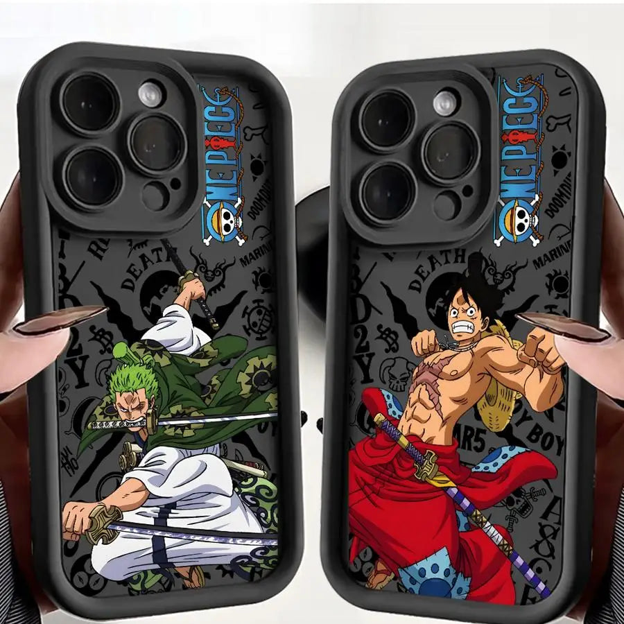 Phone Cover Case for iPhone 17 11 15 Plus 14 16 Pro Max 11Pro 12 Pro 13 Air One Piece Cool Luffy And Zoro