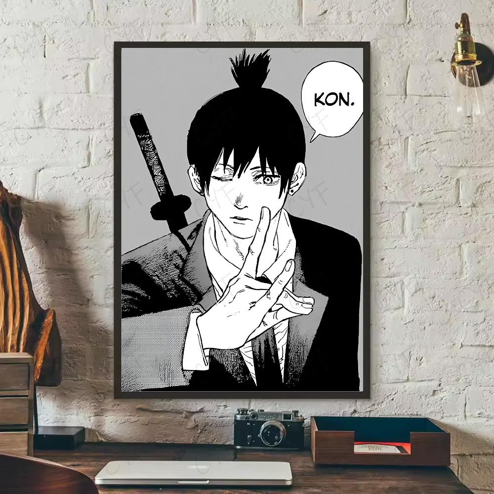 Classic Anime C-Chainsaw M-Man Poster High Quality Print Waterproof Wall Art Sticker For Bar Living Room Decor Gift