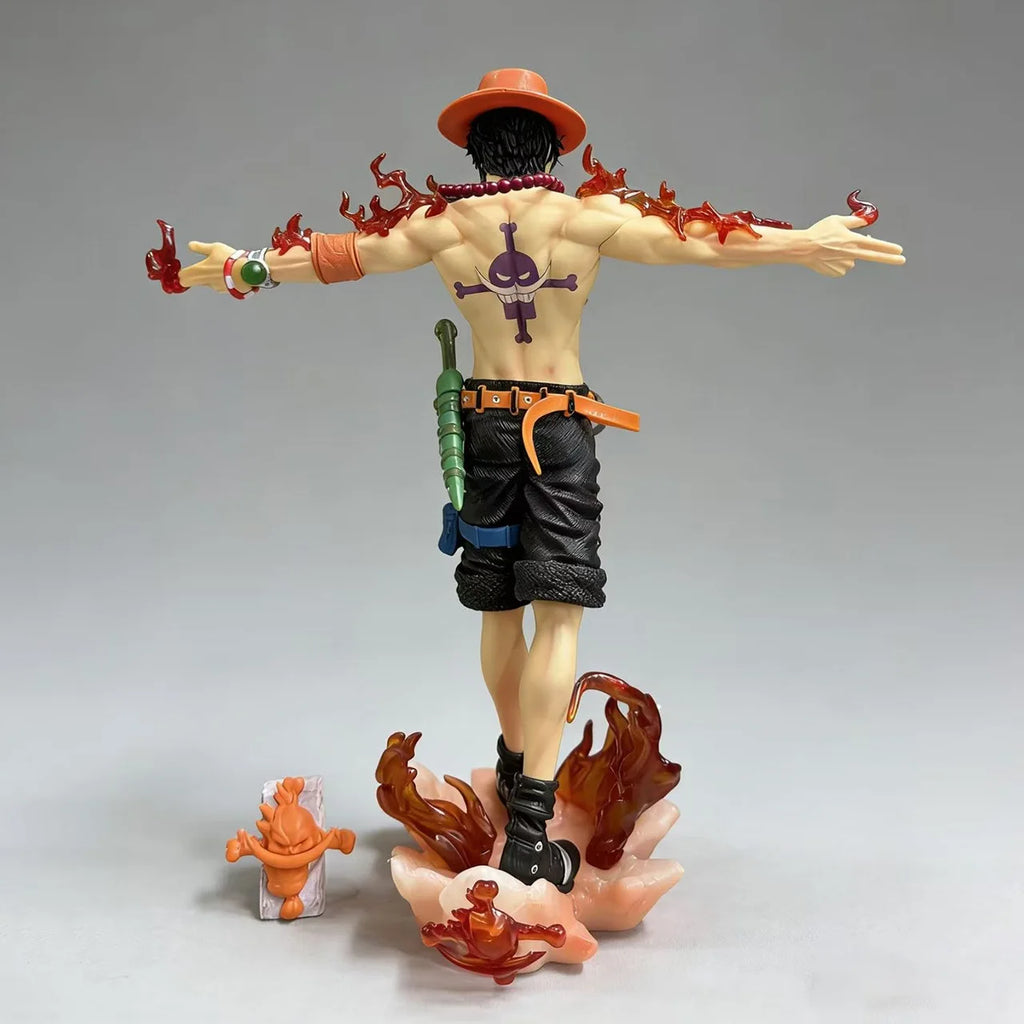 28cm Anime One Piece Ace Figure Portgas D Ace Action Figurine PVC Statue Collectible Model Toys for childern christmas Gifts