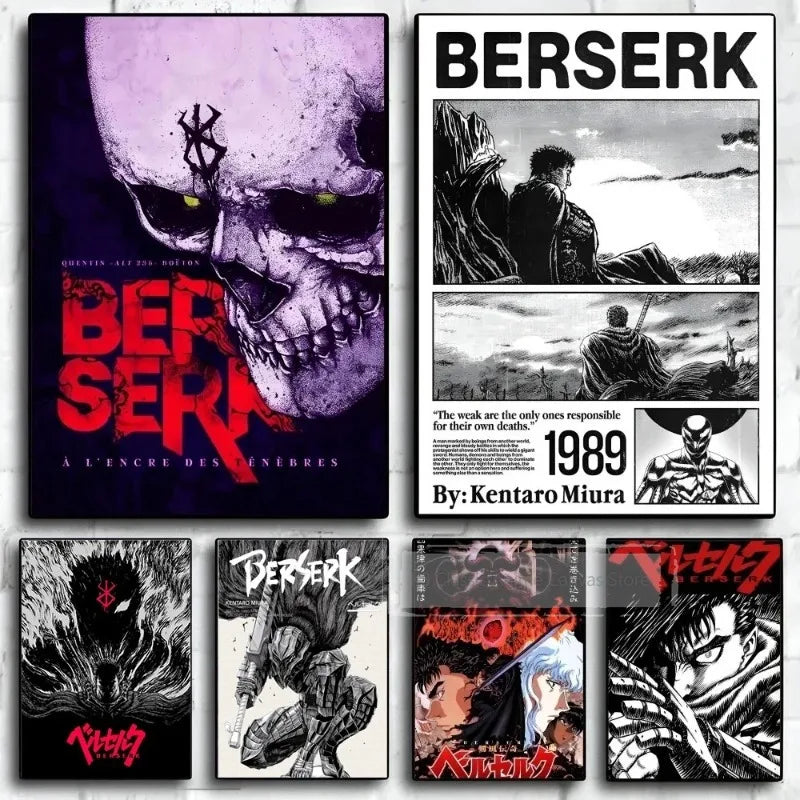 Anime Berserk Prints Poster Figure Guts Griffith Canvas Painting DIY Wall Art Home Decor Japanese Poster Fans Gifts-unframed