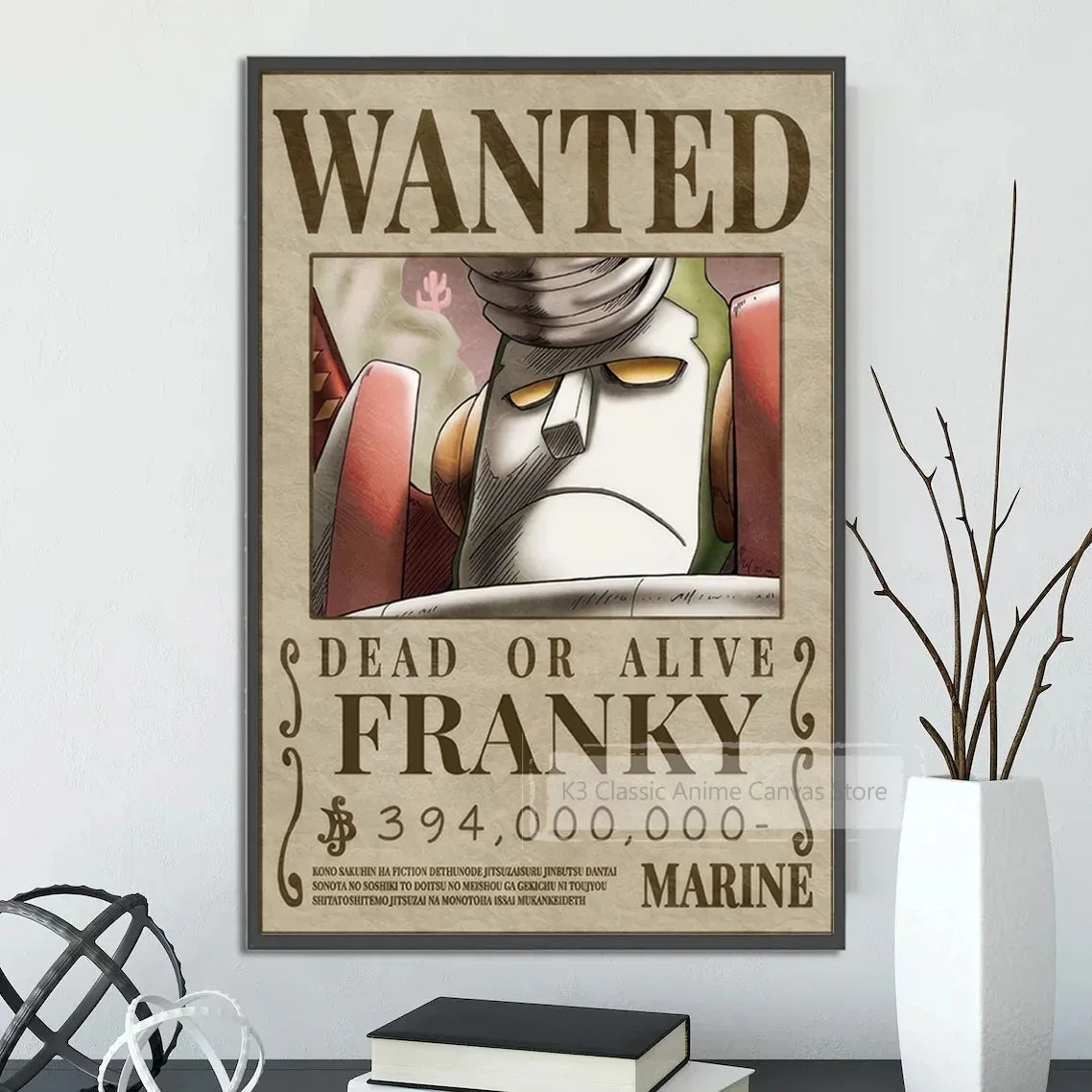 One Piece Canvas Poster Bounty Order Luffy Wallpapr Ace Figures Nami Home Decoration Painting Anime Zoro Wall Art Sanji