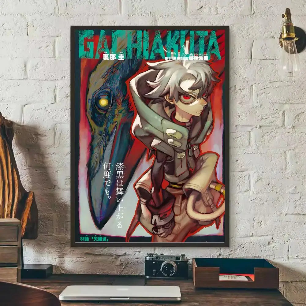 G-Gachiakuta Anime  Poster Removable Wall Sticker Self Adhesive Art Mural Home Office Living Room Dining Room Wall Decor