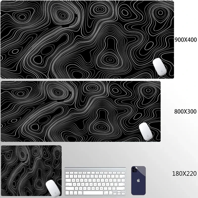 Strata Liquid White Gaming Mouse Pad Desk Gadgets Mouse Mat Office Accessories Mousepad Mouse Carpet Computer Mat Gaming Setup