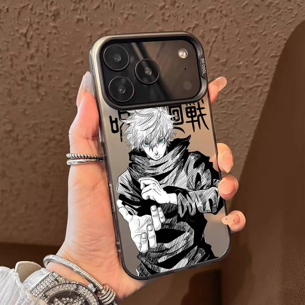 J-Jujutsu Kaisen Gojo Fashion Phone Case For IPhone 17 16 15 14 13 12 11 Pro Max Air Multicolor Matte Laser Aurora Funda