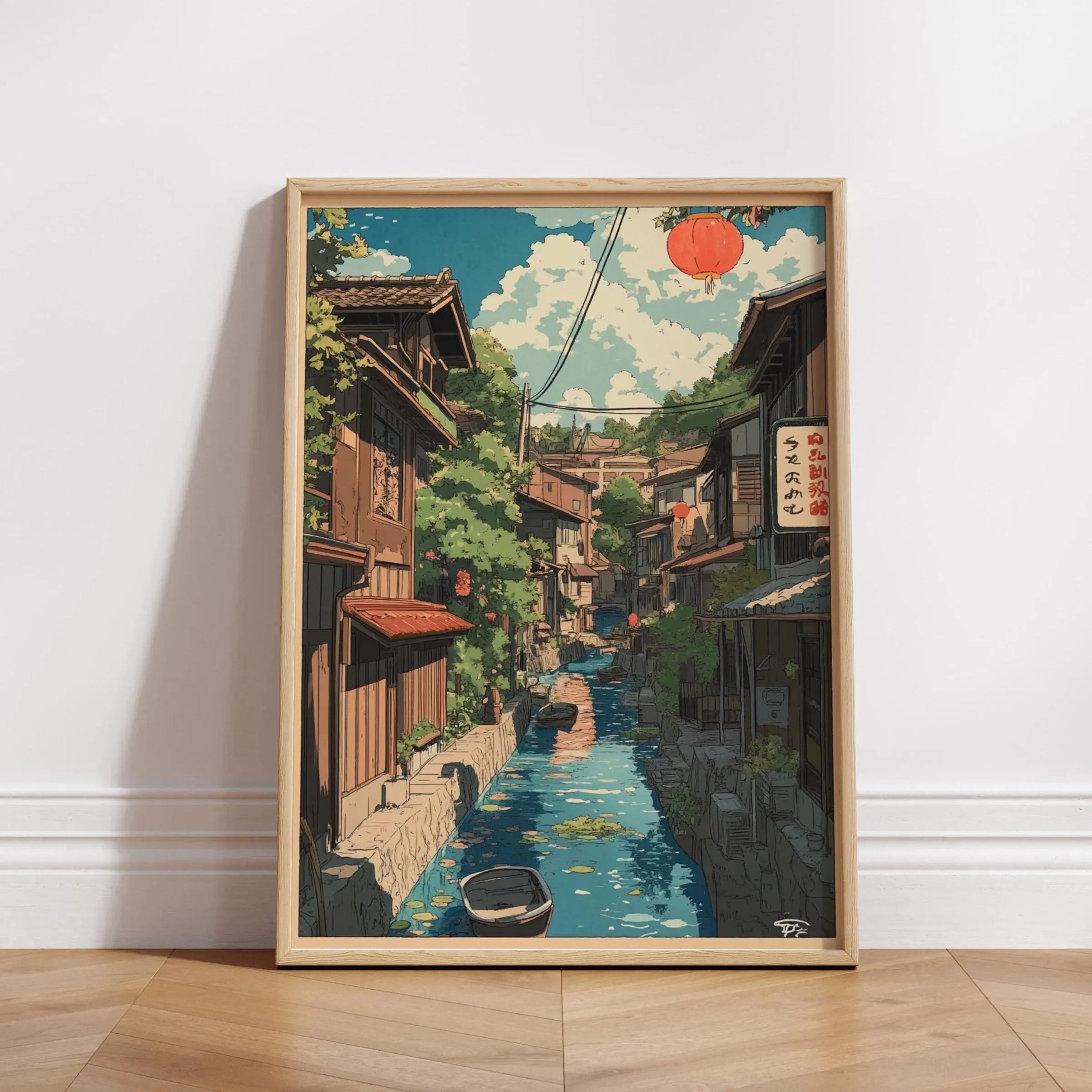 Anime Ramen Shop Food Illustration Canvas Print Tokyo City Street View Wall Poster for Modern Living Room Kitchen Home Decor