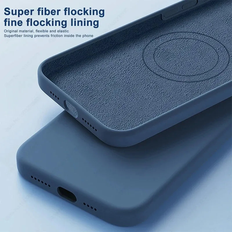 NEW For Magsafe Liquid Silicone Phone Case For iPhone 16 15 13 14 11 12 Pro Max 16 15 Plus Magnetic Wireless Charging Soft Cover