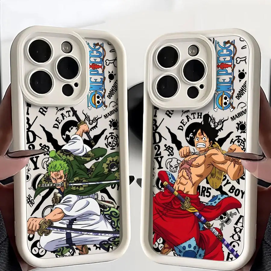 Phone Cover Case for iPhone 17 11 15 Plus 14 16 Pro Max 11Pro 12 Pro 13 Air One Piece Cool Luffy And Zoro