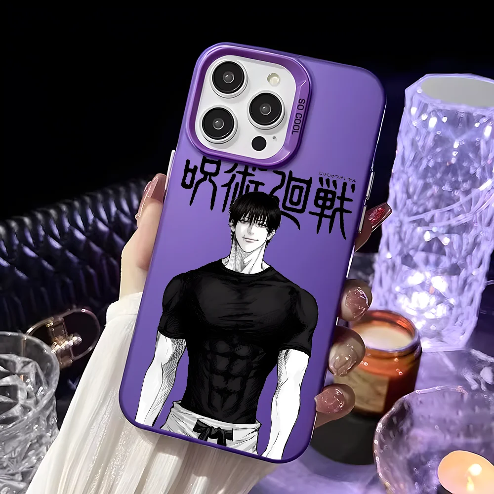 J-Jujutsu Toji Kaisen F-Fushiguro Phone Case For IPhone 16 15 14 13 12 11 Pro Max Black Purple Matte Ultra-thin Soft Candy Abraz