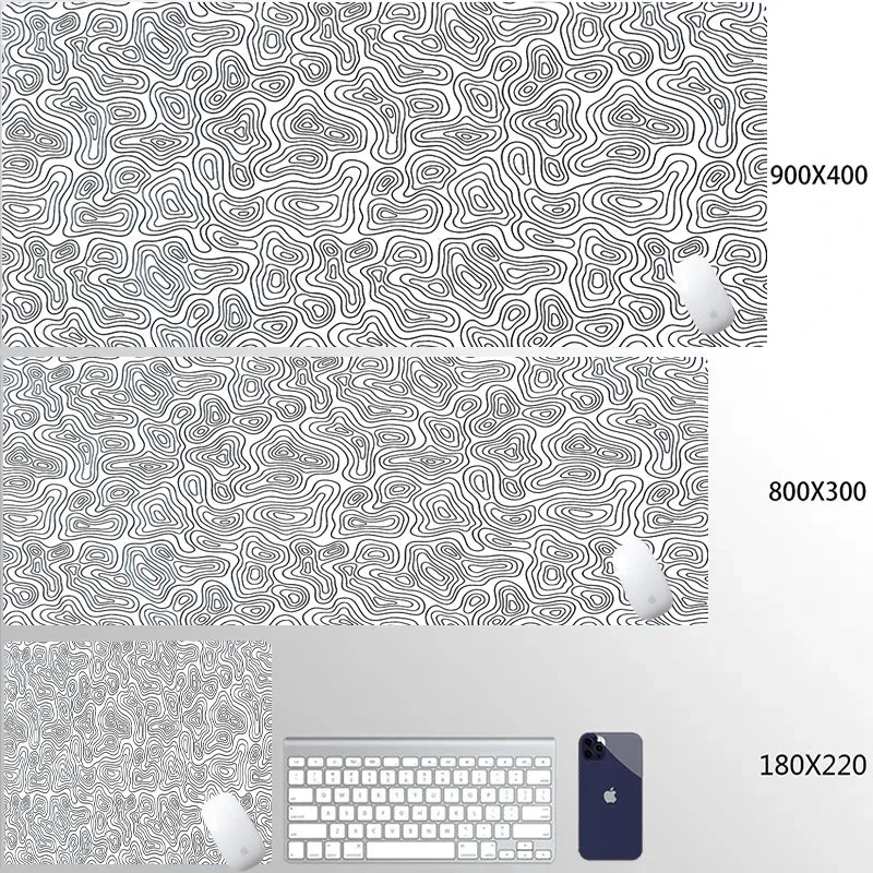 Strata Liquid White Gaming Mouse Pad Desk Gadgets Mouse Mat Office Accessories Mousepad Mouse Carpet Computer Mat Gaming Setup