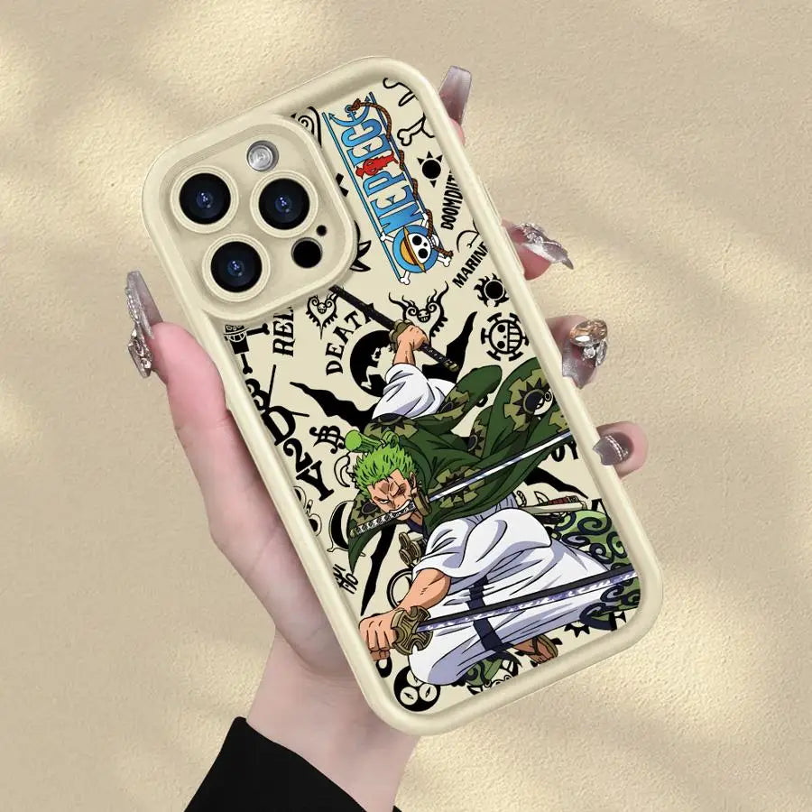 Phone Cover Case for iPhone 17 11 15 Plus 14 16 Pro Max 11Pro 12 Pro 13 Air One Piece Cool Luffy And Zoro