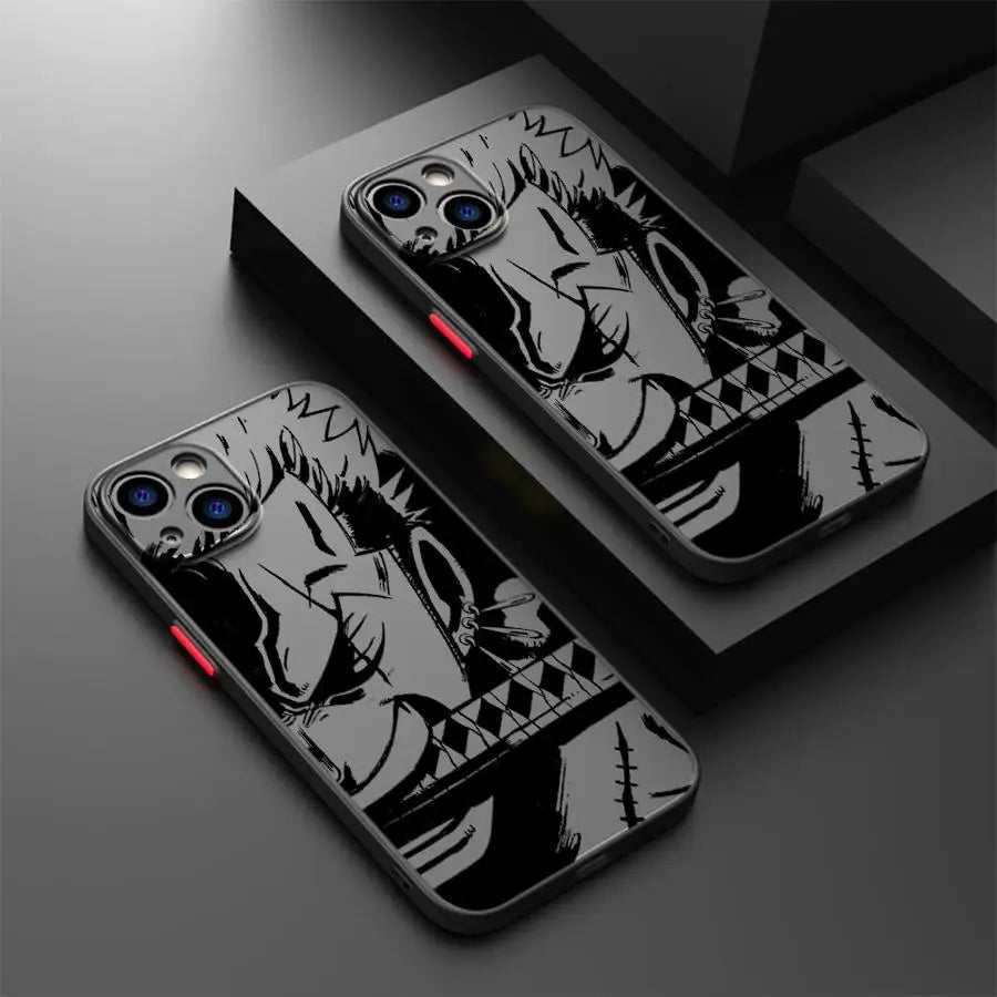 Anime One Piece Boy Black Edge Shell Case for Apple iPhone 13 Pro 12 Mini 16 11 Max 14 11 16e 15 XR XS