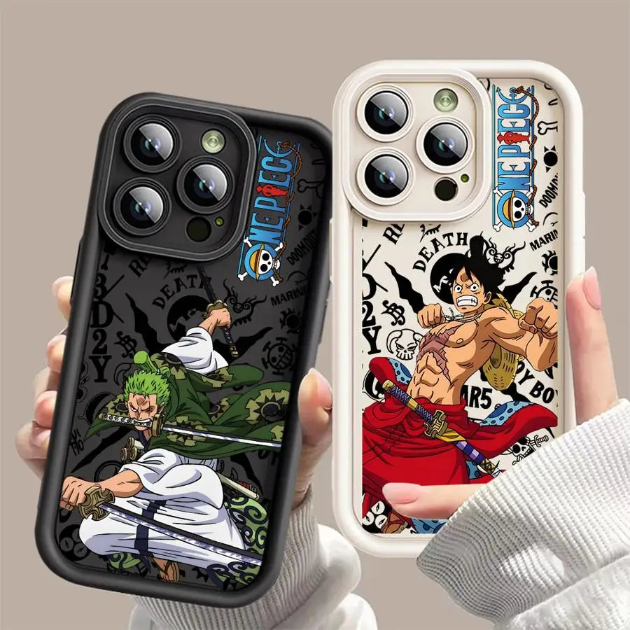 Phone Cover Case for iPhone 17 11 15 Plus 14 16 Pro Max 11Pro 12 Pro 13 Air One Piece Cool Luffy And Zoro