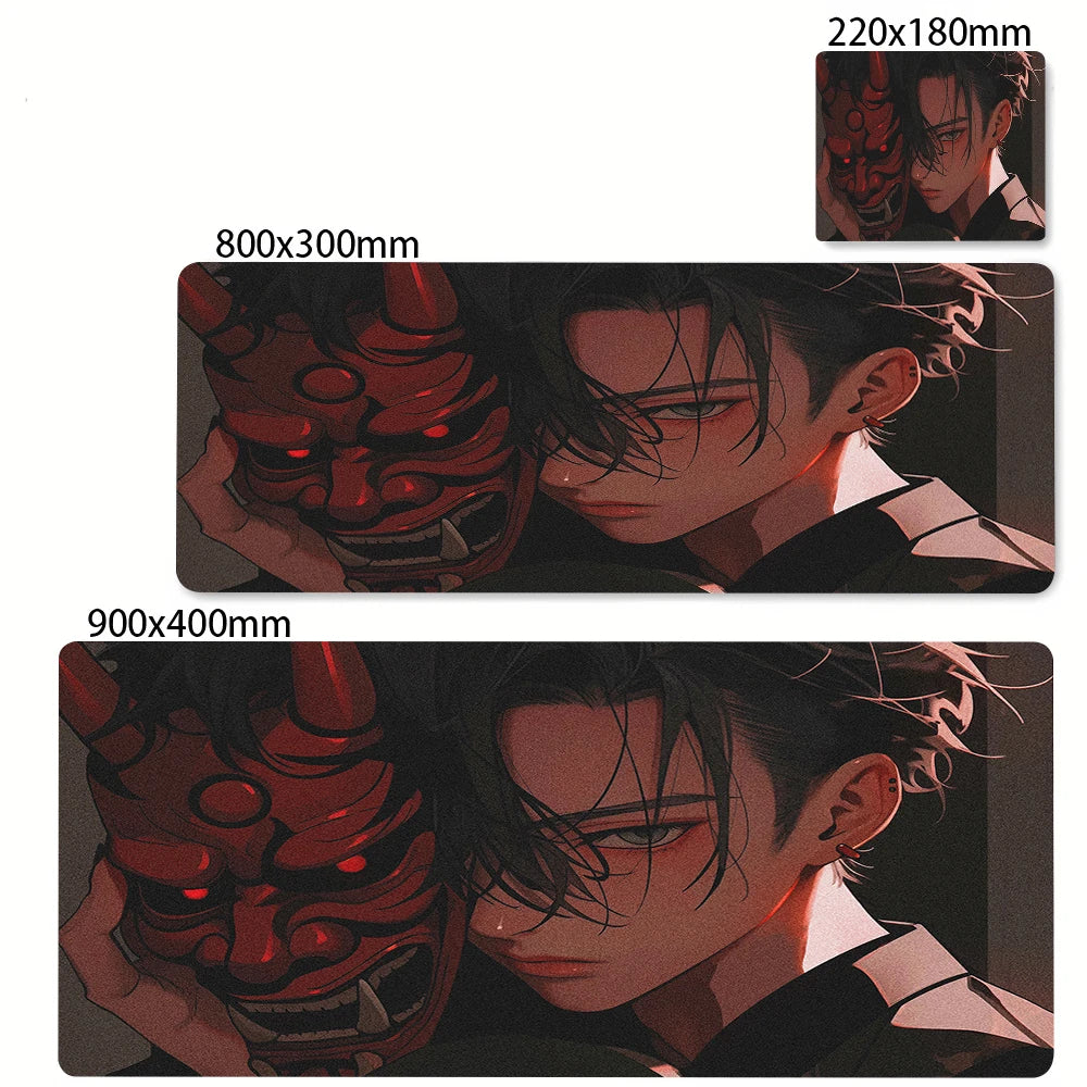 Large Gaming Mosue Pad Premium Mousepad Gamer Mask Girl Anime Mouse Mat XXL 90x40cm Deskmat Computer Keyboard Pads Office Carpet