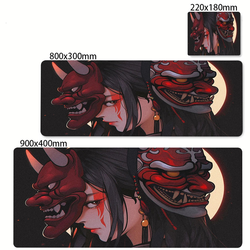 Large Gaming Mosue Pad Premium Mousepad Gamer Mask Girl Anime Mouse Mat XXL 90x40cm Deskmat Computer Keyboard Pads Office Carpet