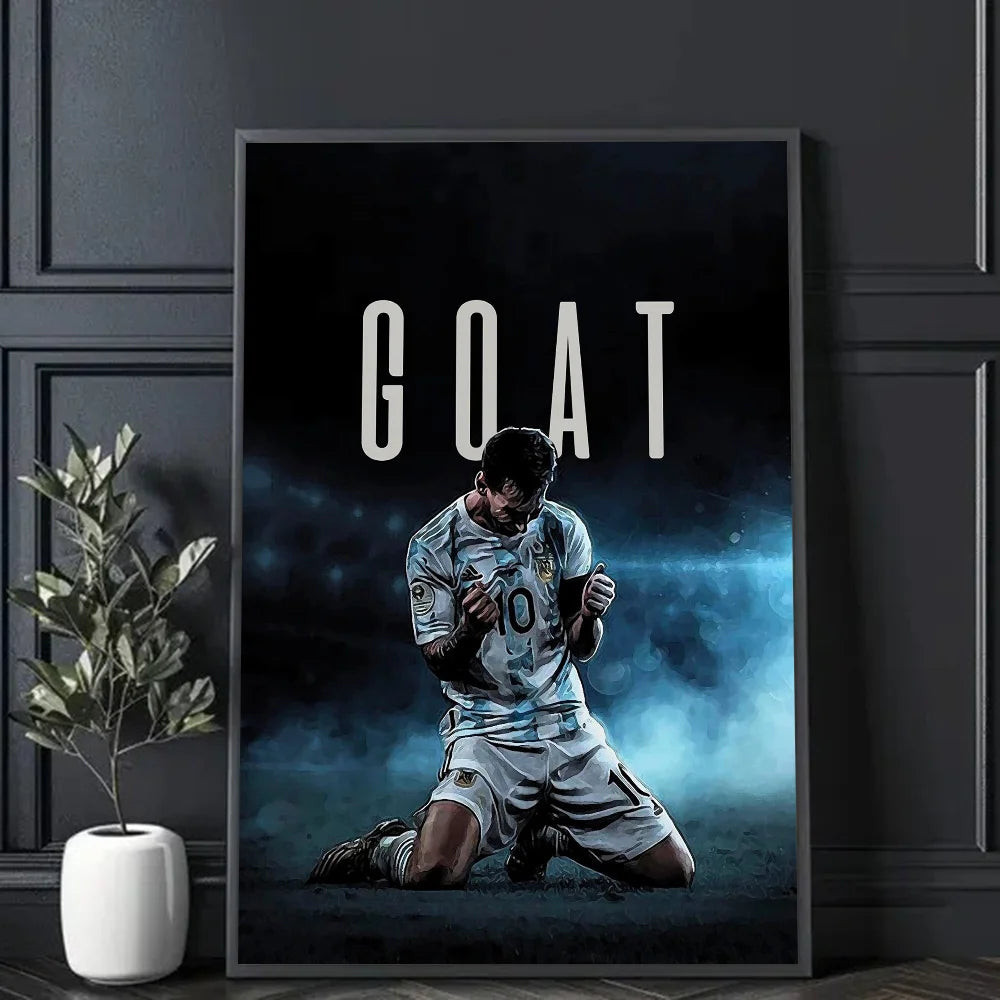 Legend football player Messi Poster Frameless Personalized Wall Art Poster Photos for Living Room Home Decor