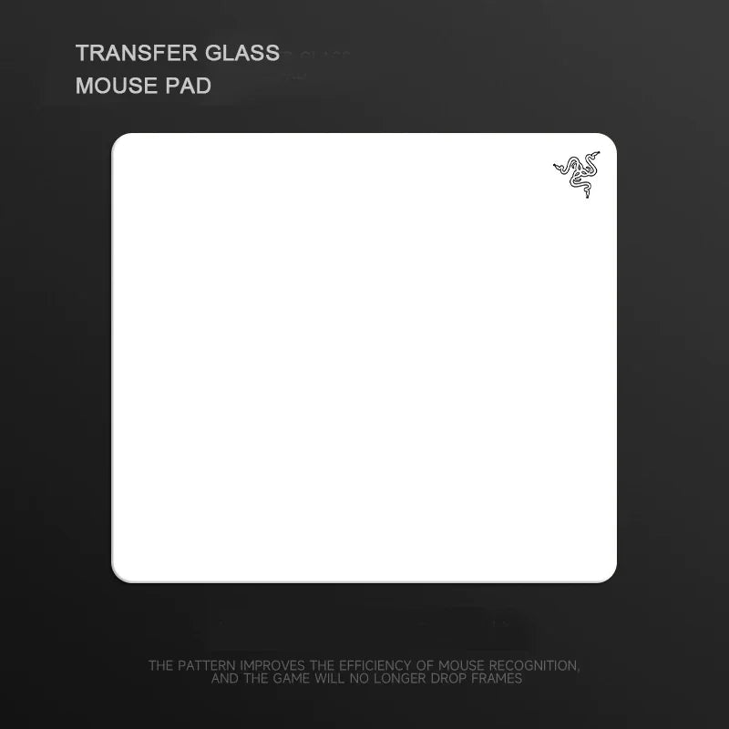 Minimalist Photovoltaic Glass Mouse Pad - Upgraded Tempered Hard Surface for FPS Gaming & Office Home Use, Ultra-Smooth Glide