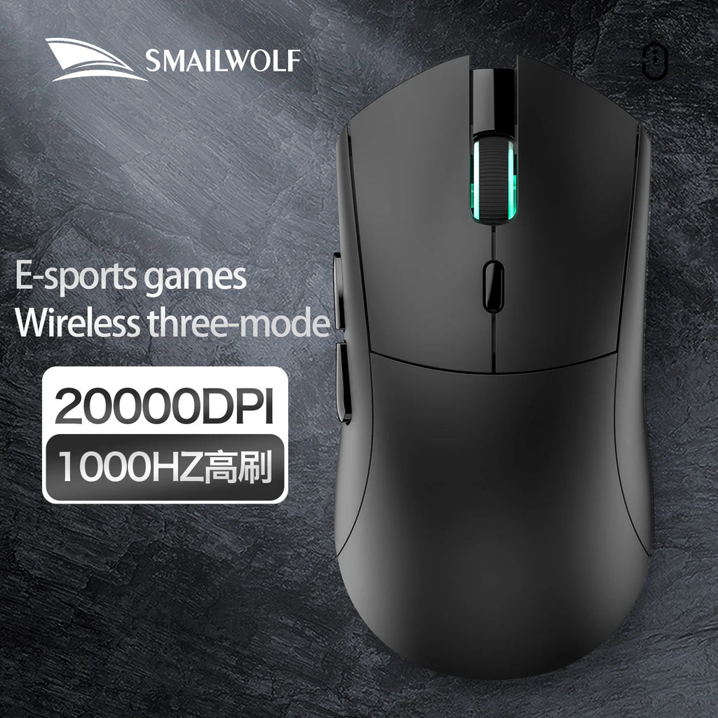 SMAILWOLF RS7 Bluetooth wireless gaming mouse three mode PAW3311 macro-definition mouse laptop gaming office