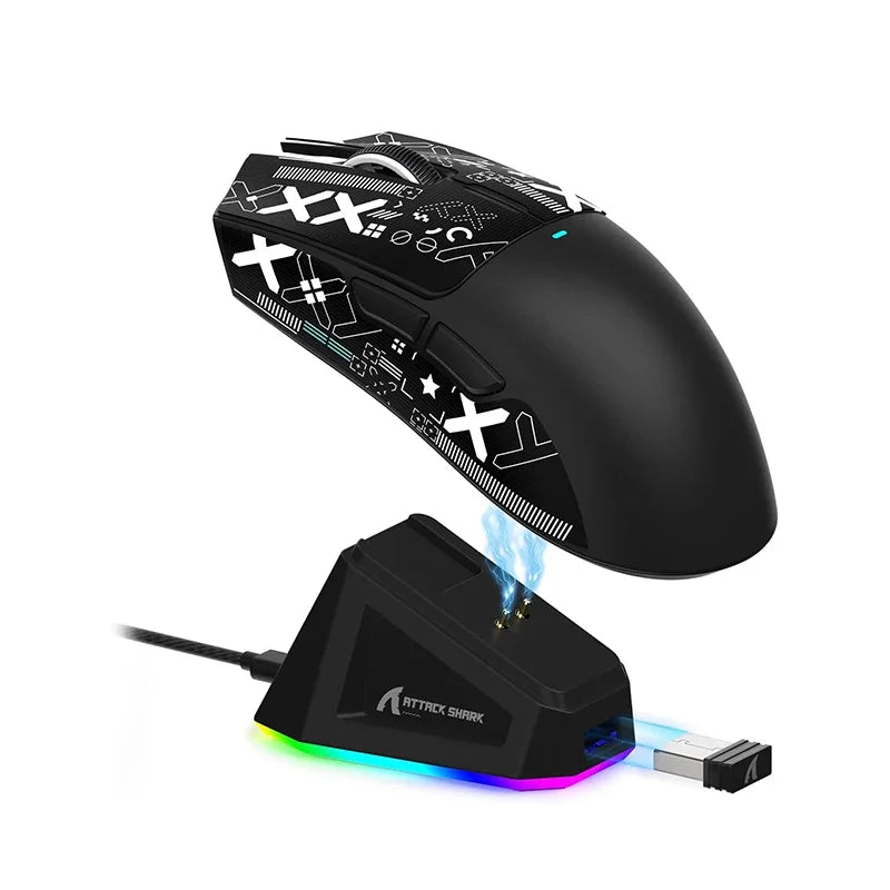 Attack Shark X11SE X11 PAW3311 Bluetooth Mouse, Triple Mode Connectivity, Touch Magnetic Charging Dock, Ultra-Light Gaming Mouse