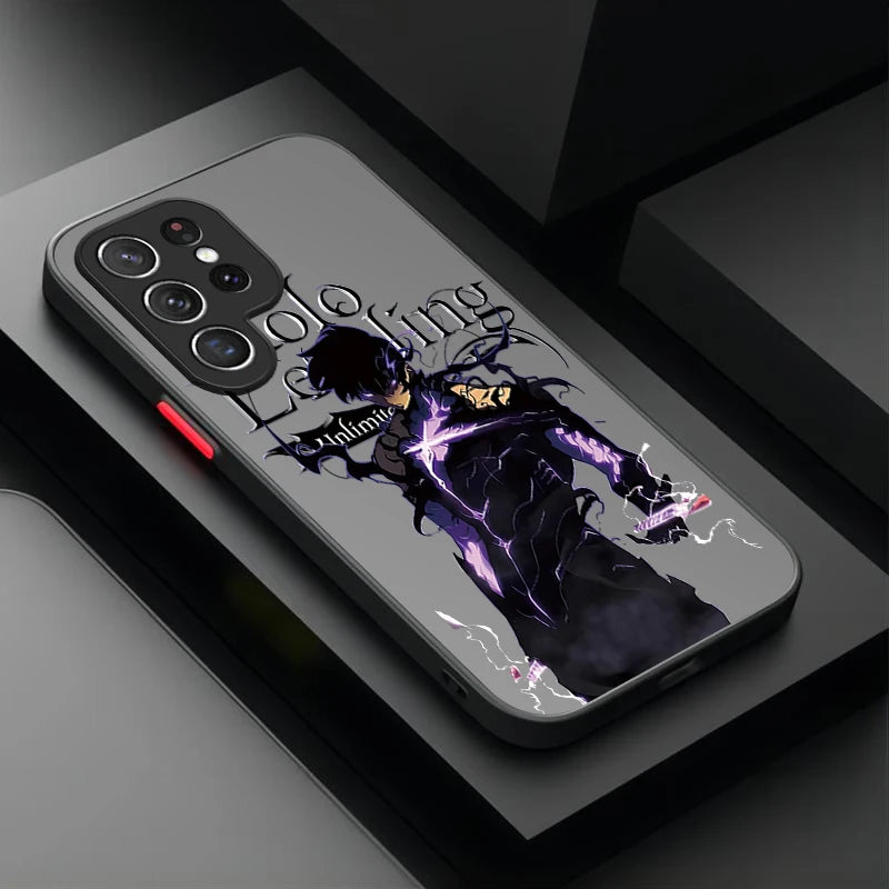 Hot Anime S-Solo Levelings Hard Phone Case For Samsung Galaxy S25 S23 S24 Ultra S22 S21 Plus FE A56 A36 A26 A16 A06 A15 5G Cover